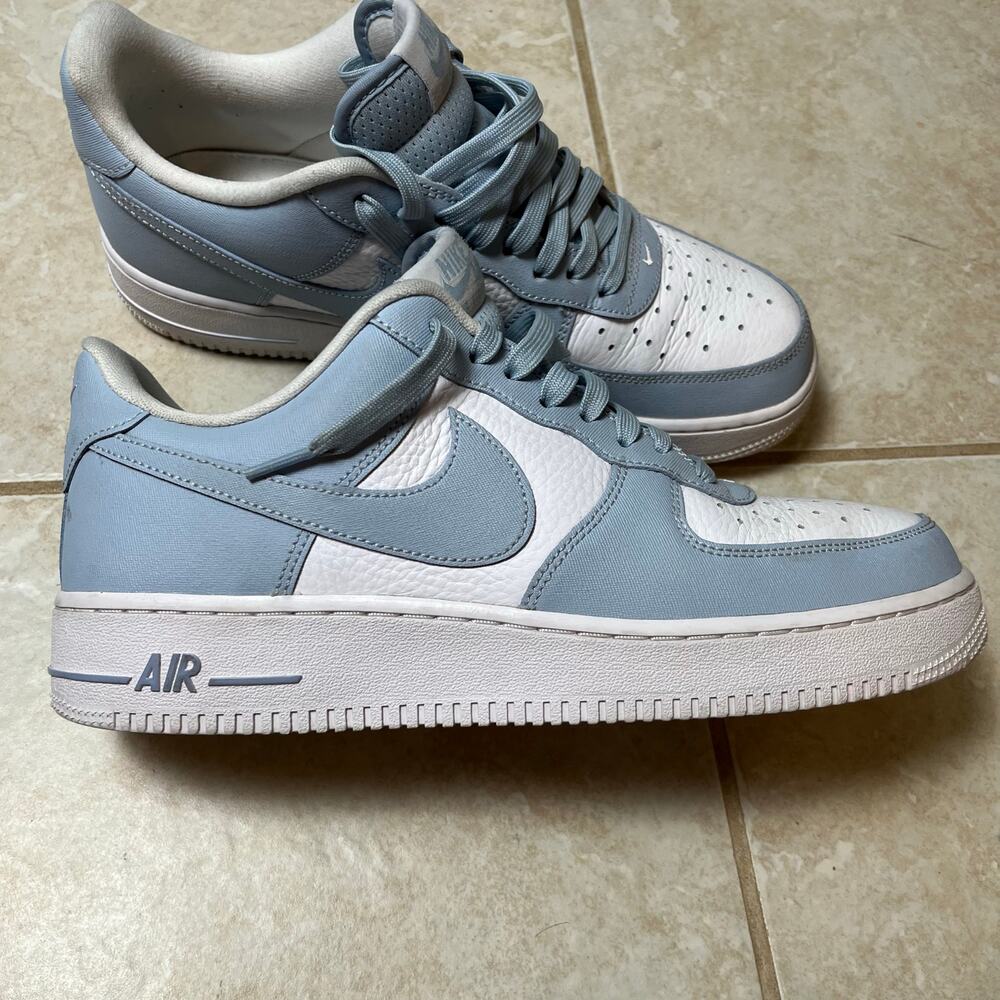 Nike Air Force 1 Low Light Armory‎ Blue White Sneakers Mens Size 9.5